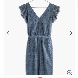 Madewell 00 blue floral lace dress
